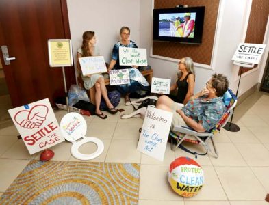 Protesters unhappy with mayor, injection well case